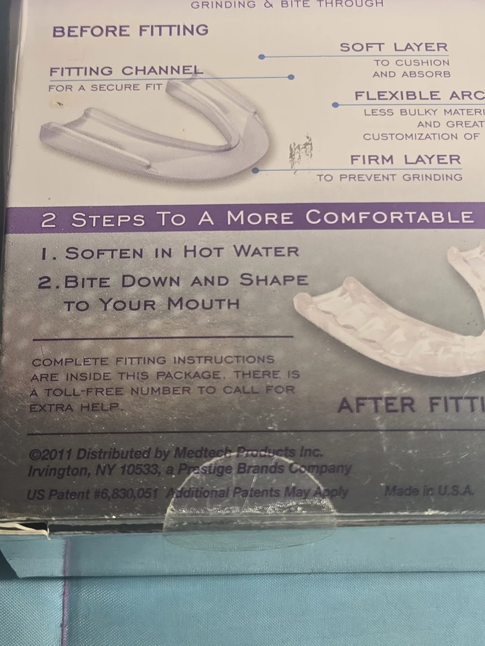 NightGuard Advanced Comfort - Purple/White Dental Protector